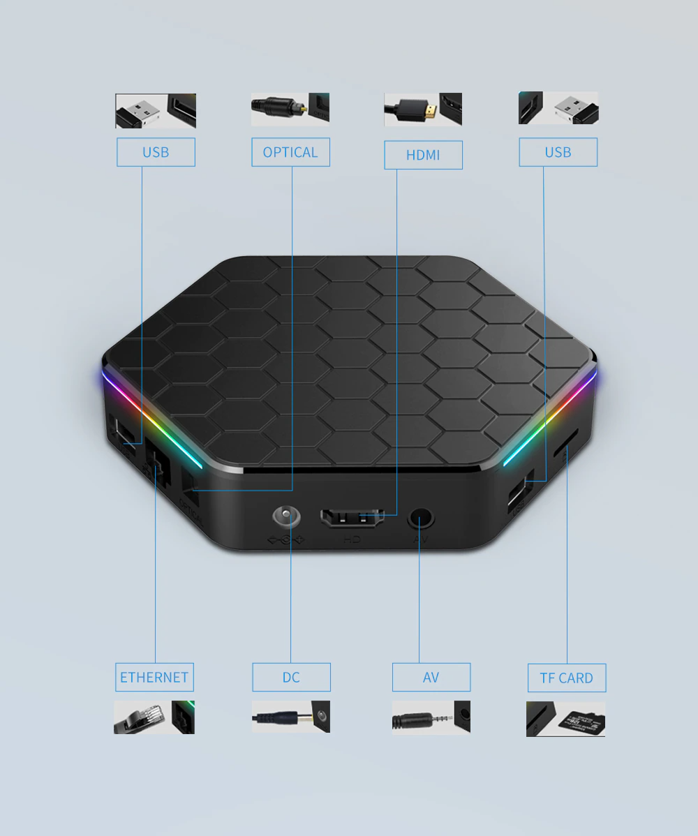 2025 Upgraded T95Z Plus Smart Android 12.0 TV Box Quad Core 6K HD Stream Player