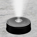 Medium Round Light Base (Rotating) - Black Finish