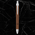 Dark Brown Laserable Leatherette Pen