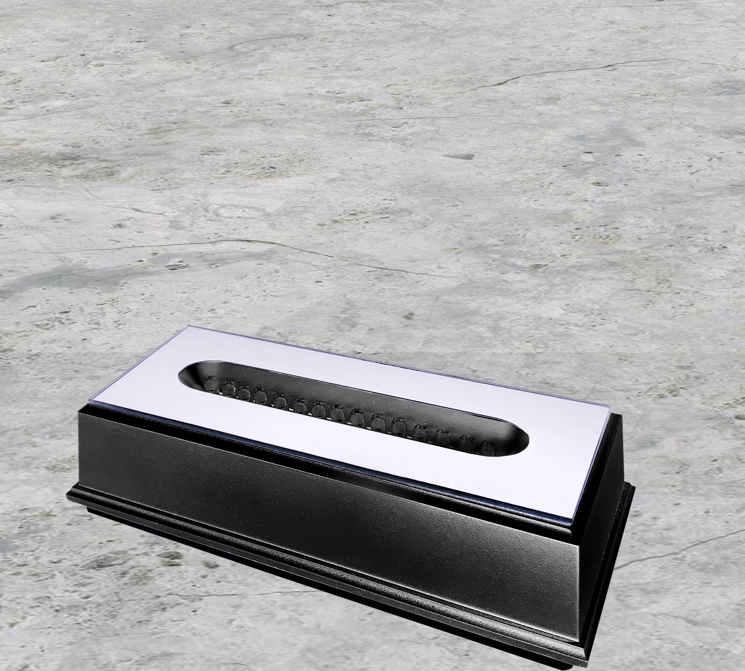 Large Long LED Light Plastic Base | Black Finish