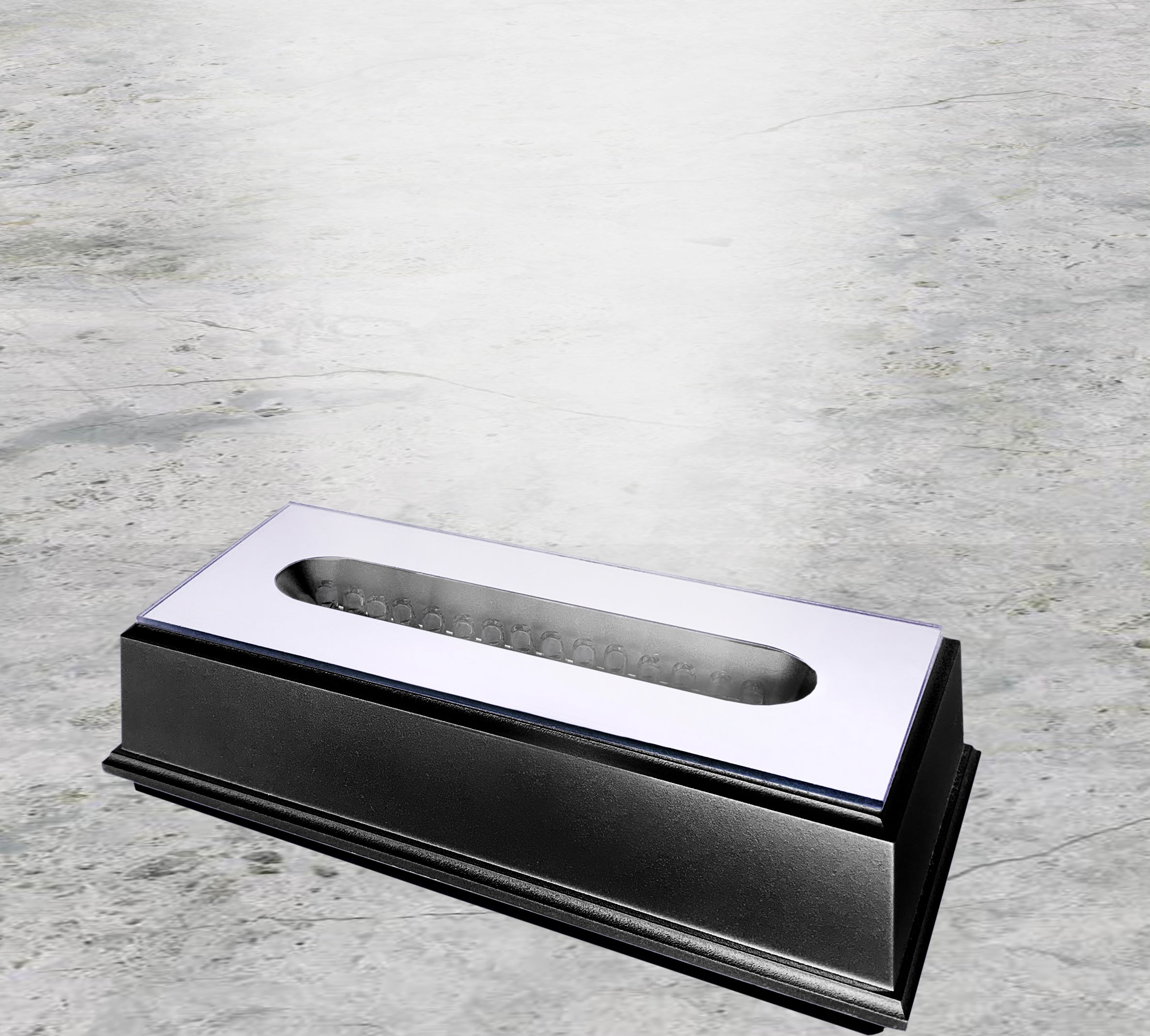 Large Long LED Light Plastic Base | Black Finish