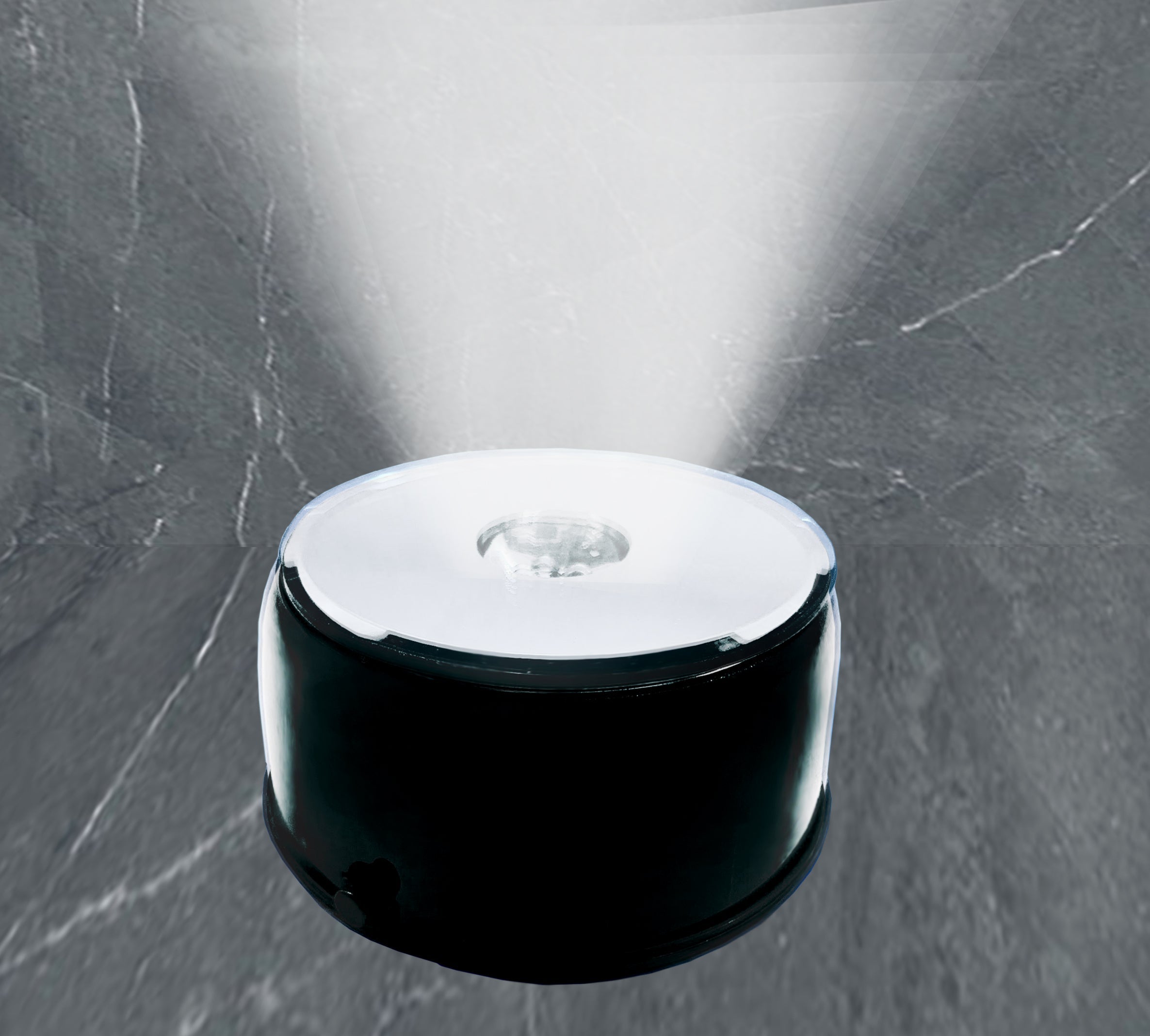 Small Round Light Base (Rotating) - Black Finish