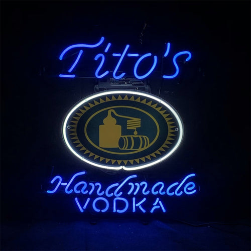 Blue Tito's Handmade Vodka Neon Signs Light